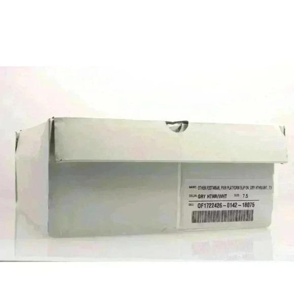 Fabletics Women's Pier Platform Grey Heather Knit Slip On Shoes - Picture 6 of 7